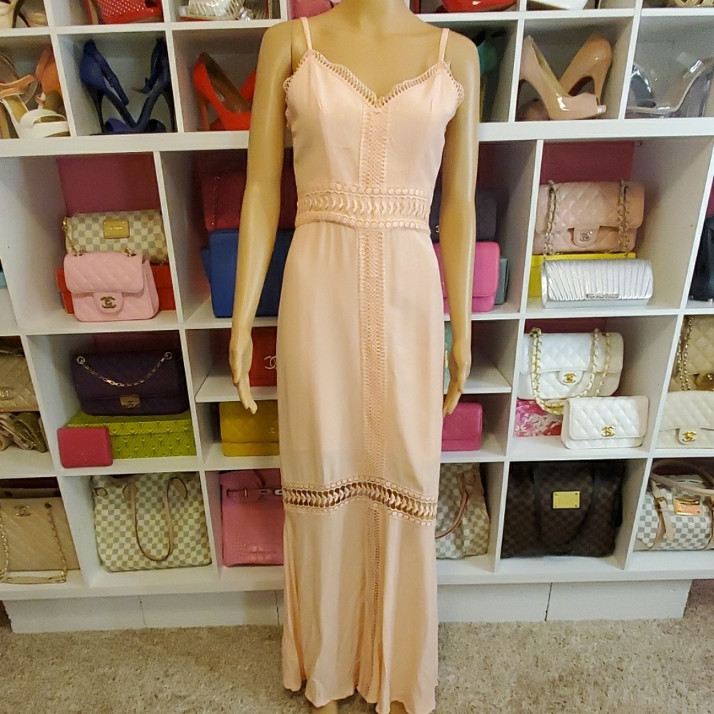 Bebe Peach long dress